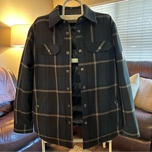 Coach Men’s quilted plaid shirt jacket